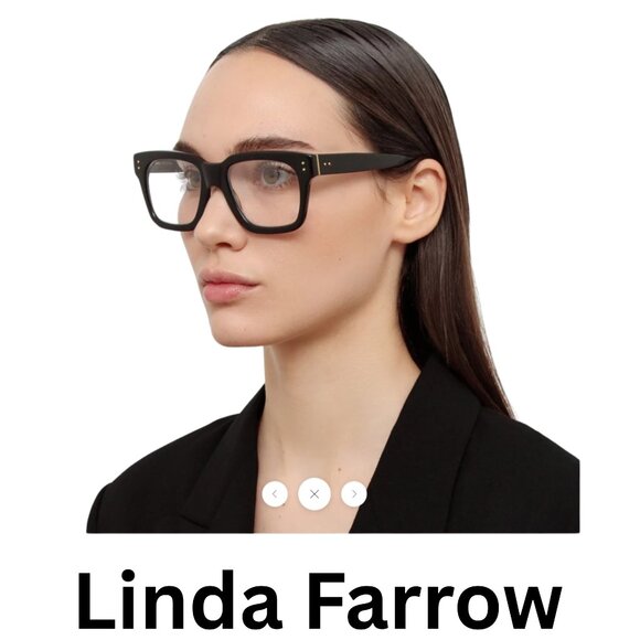 New Authentic  Linda Farrow Black Eyeglasses LFL/71/1  Hand Made Japan - Picture 2 of 6